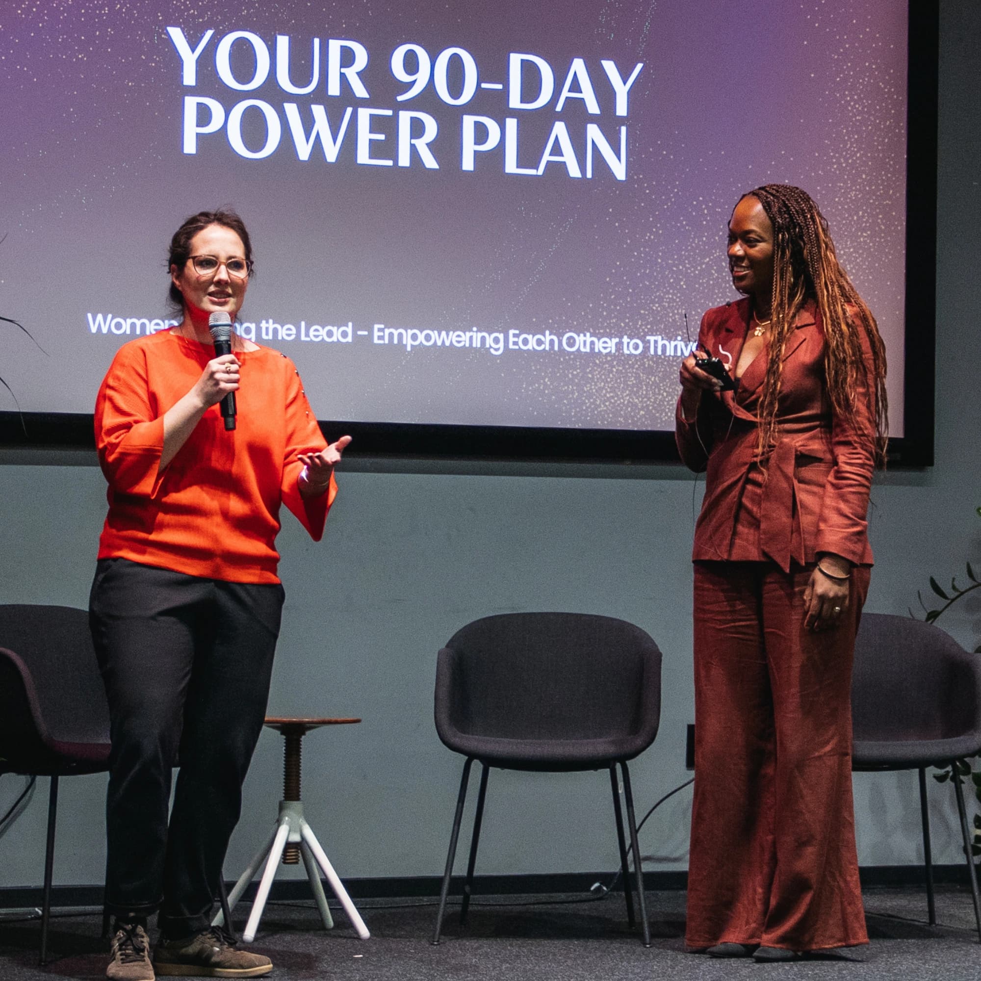 Kave Bulambo and Milica Sapic on stage